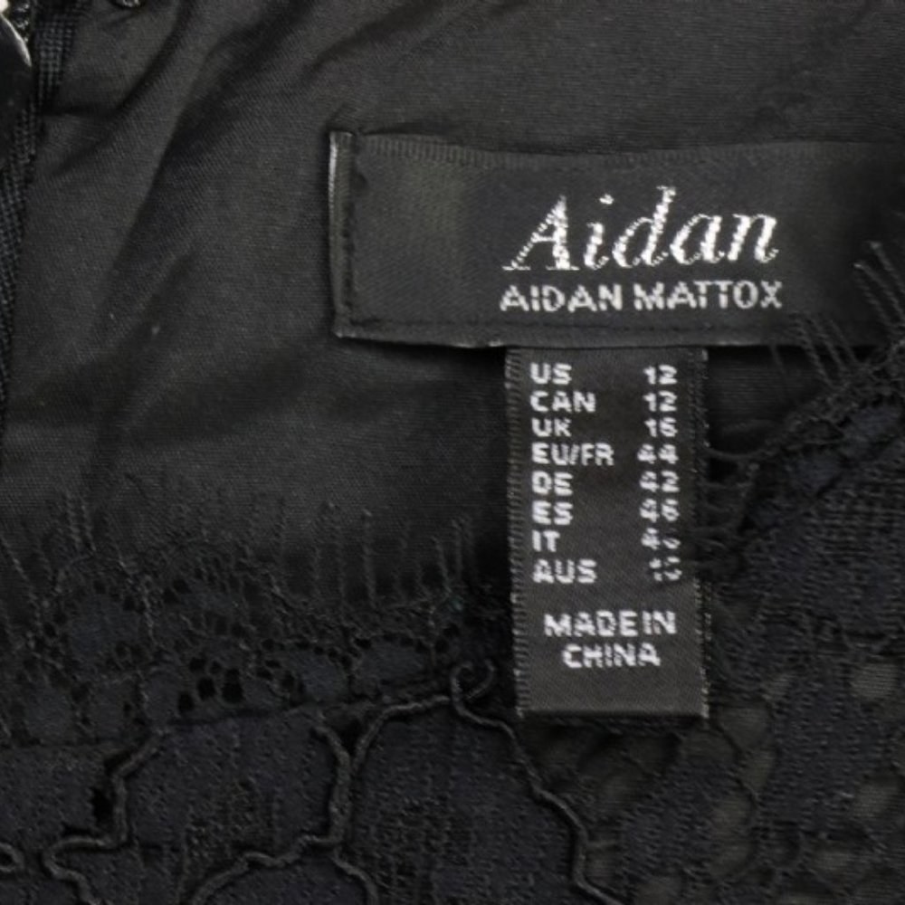 NWT Aidan Mattox Floral Lace Metallic Jacquard 12 - Picture 8 of 10